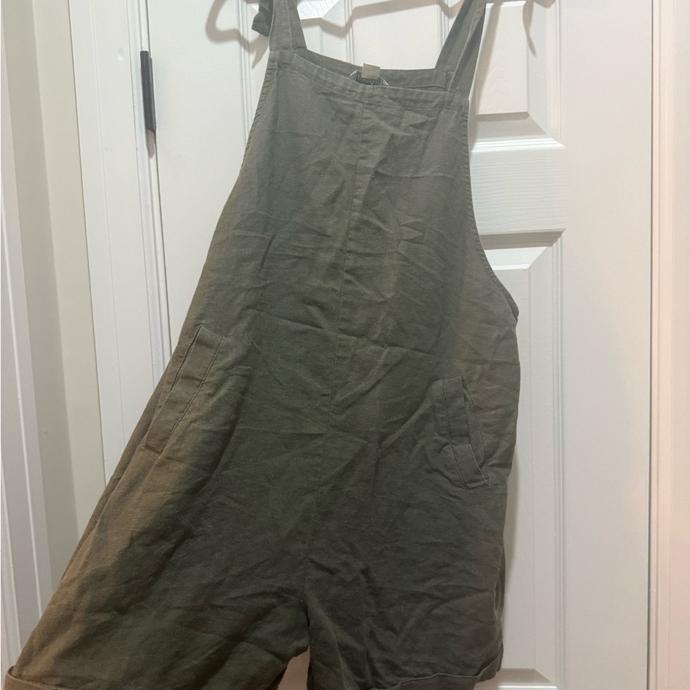 Olive Green maternity Overalls